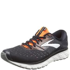 NEW BROOKS MENS GLYCERIN 16 RUNNING SHOE - BLACK/ORANGE/GREY - D - 11.5
